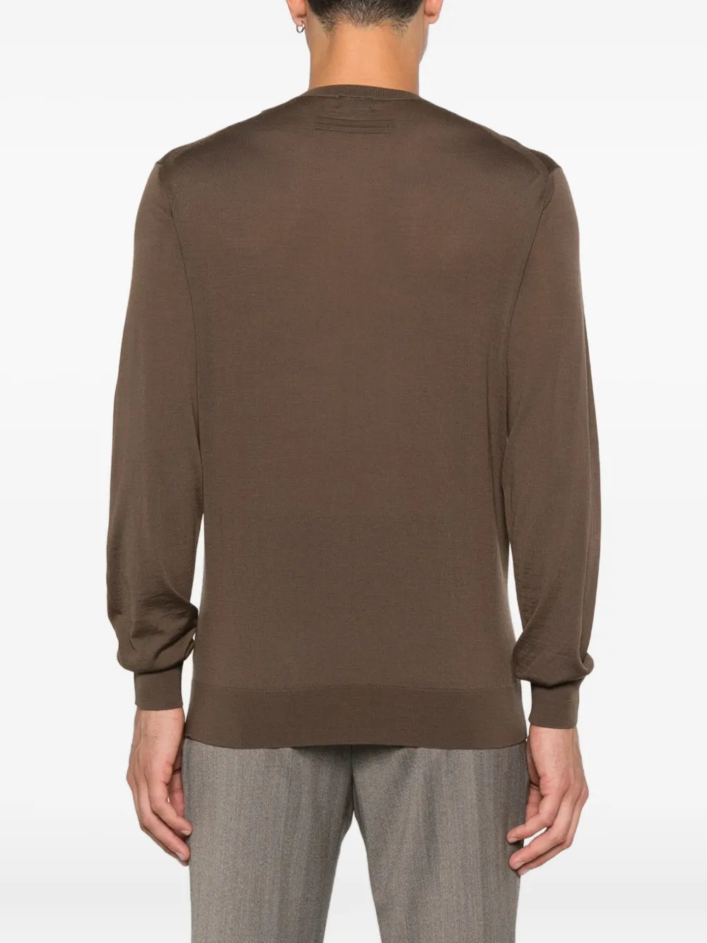 Zegna Sweater met ronde hals Bruin
