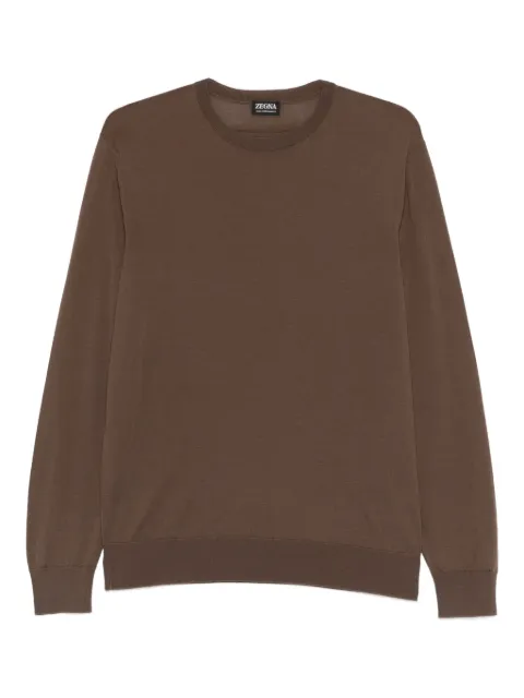 Zegna suéter con cuello redondo