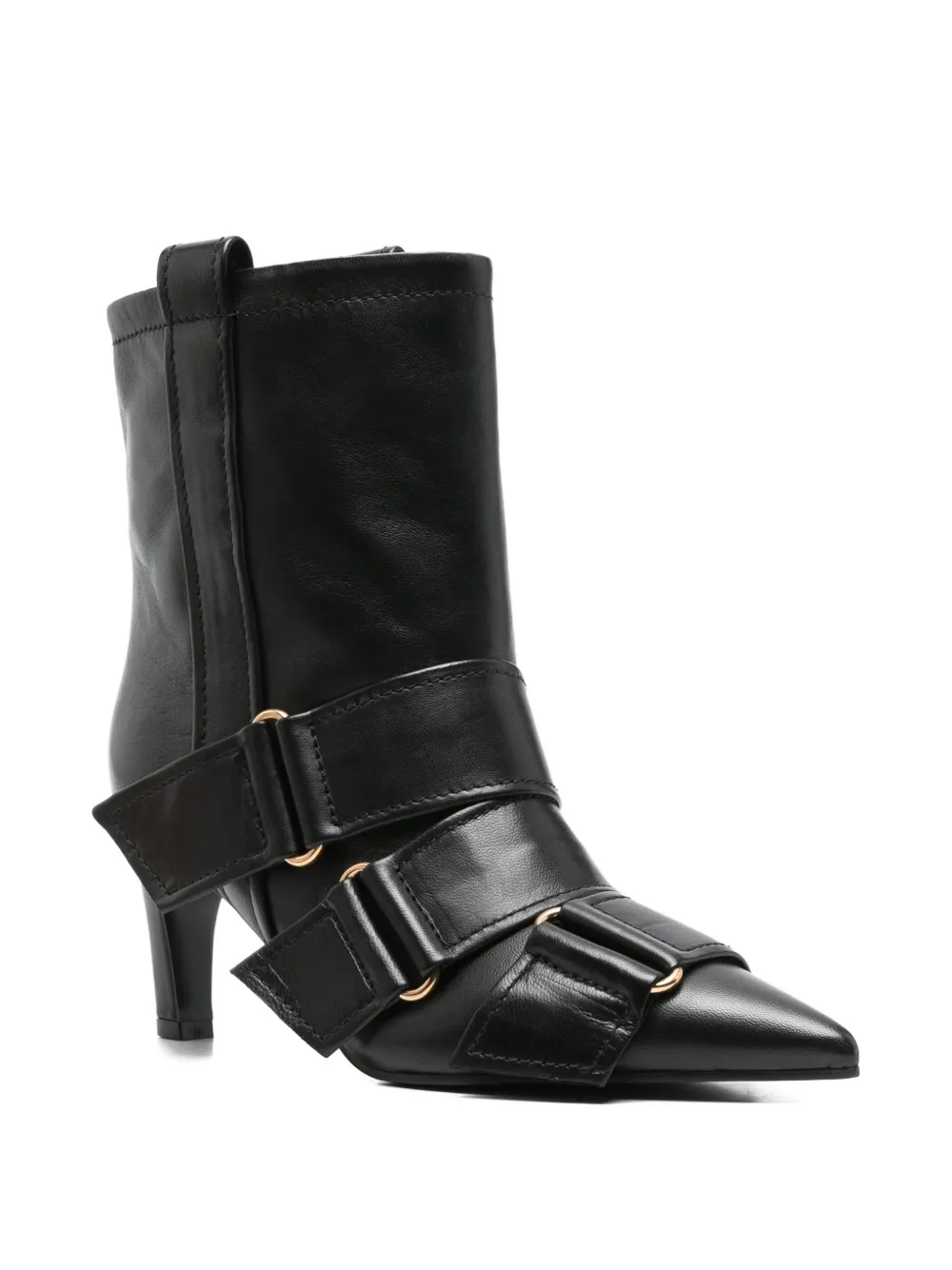 Lella Baldi Buckled Boots In Black