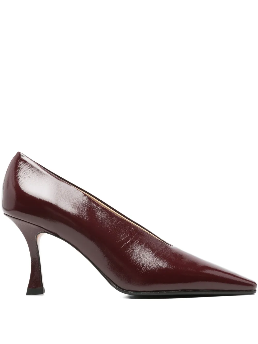 Fabio Rusconi Square-toe Heeled Pumps In Burgundy