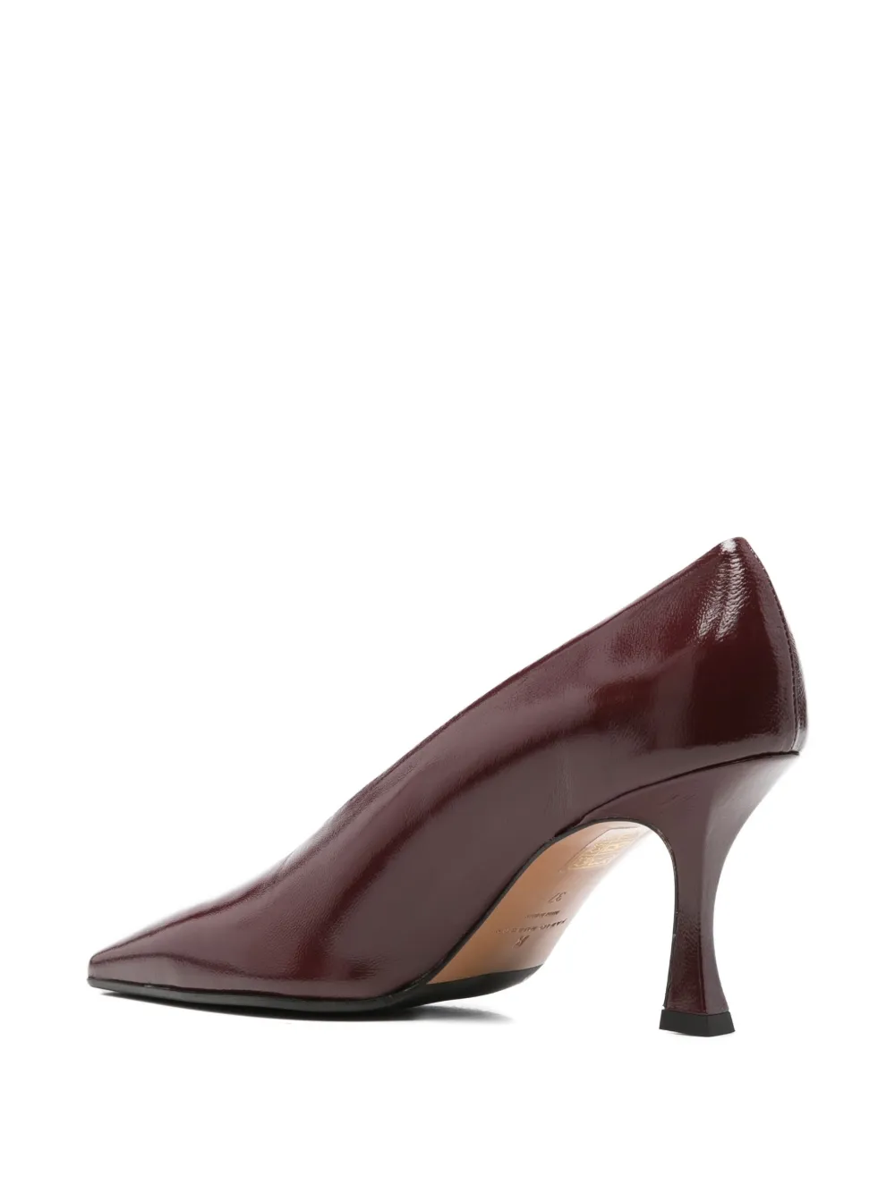 Fabio Rusconi Square-toe Heeled Pumps In Burgundy