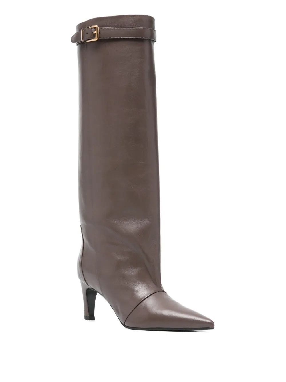 Lella Baldi Buckle-detailing Boots In Brown