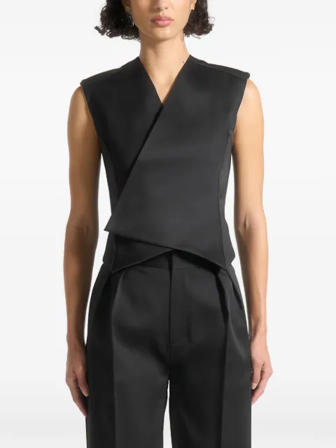 Manière De Voir Laurence sateen wrap waistcoat