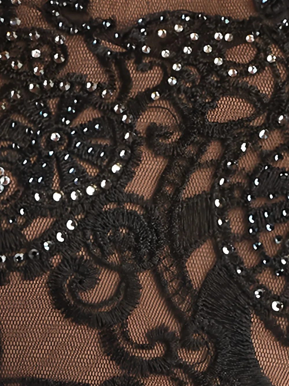 Tadashi Shoji Lace Embellished Midi Dress In Black