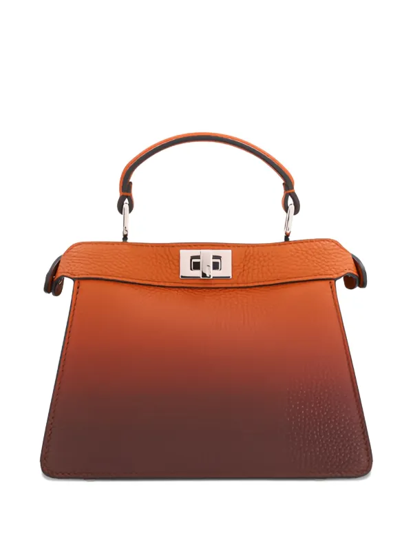 FENDI ピーカブー アイシーユー レザーハンドバッグ ミニ | ブラウン 