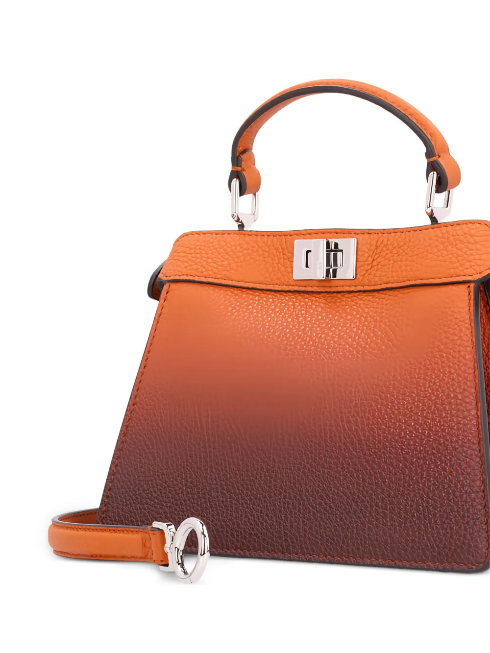 FENDI Peekaboo ISeeU leren mini-tas Bruin