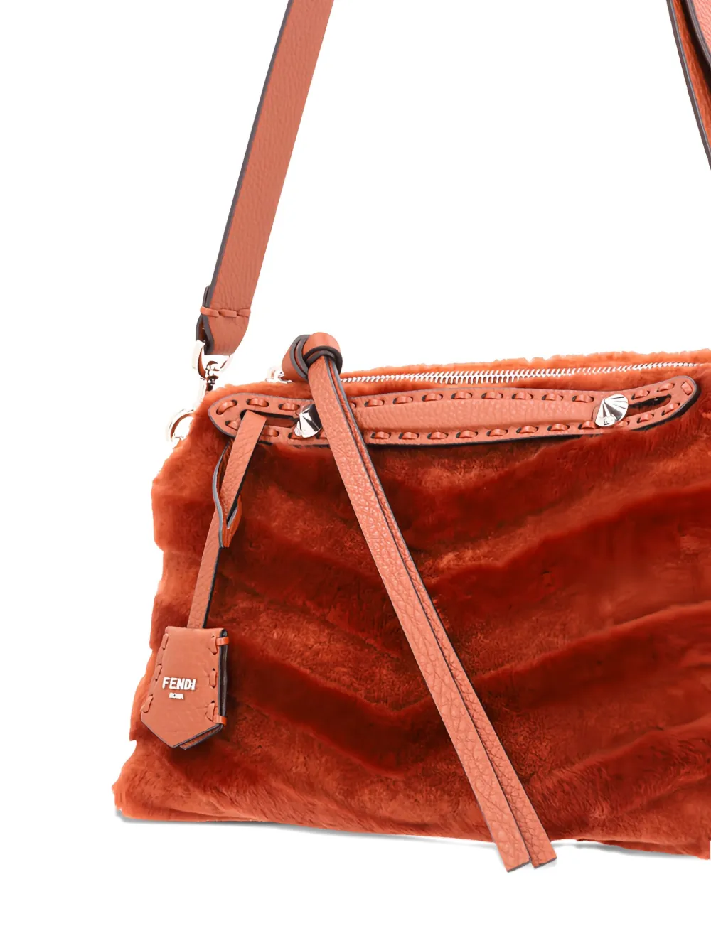 Fendi Medium By The Way Selleria Top-handle Shoulder Bag In Orange