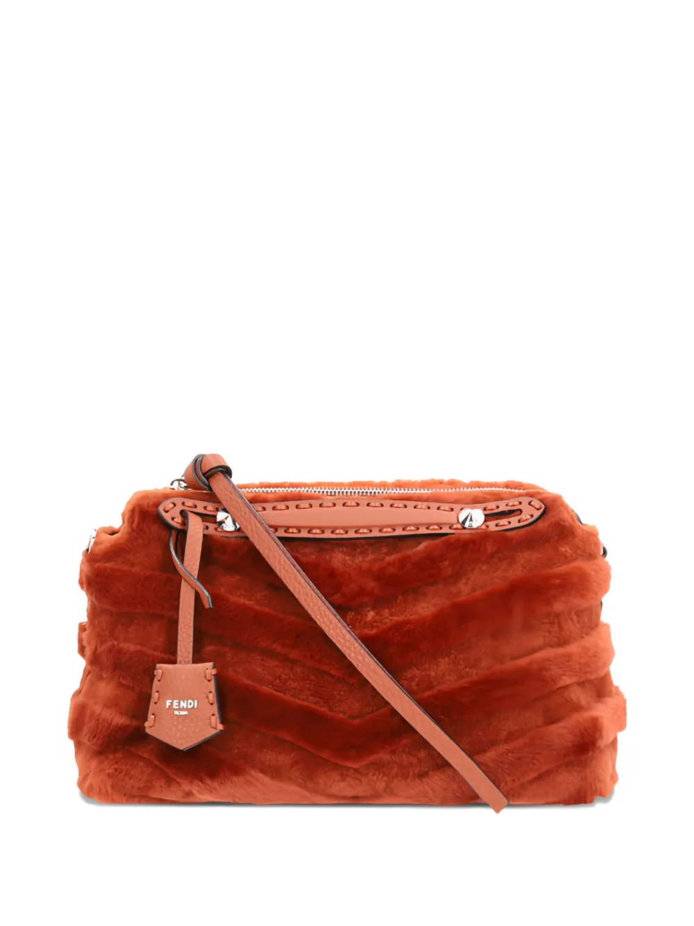 Fendi Medium By The Way Selleria Top-handle Shoulder Bag In Orange