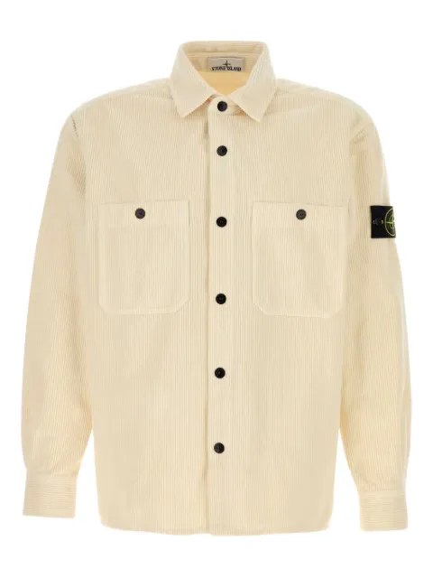 Stone Island corduroy patch-pocket shirt