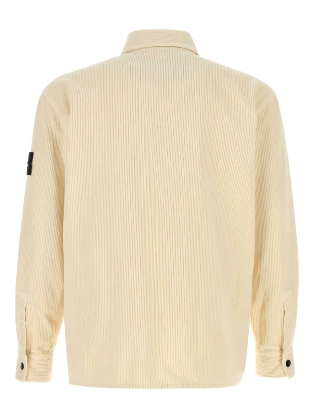 Stone Island corduroy patch-pocket shirt - Geel