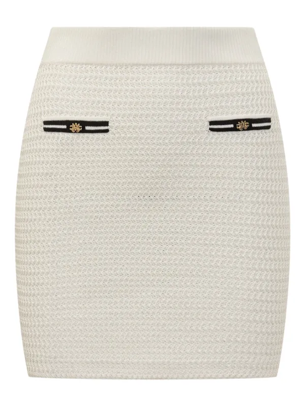 Amiri Pocket-detail Mini Skirt in Neutrals