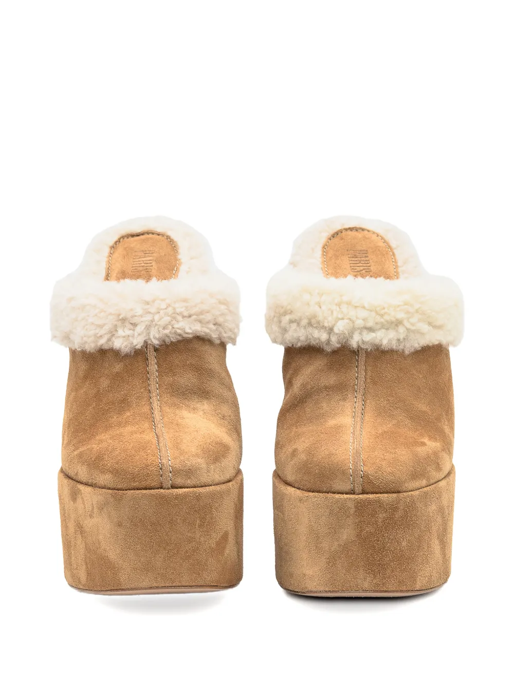 Paris Texas 145mm Malena Platform Mules In Brown