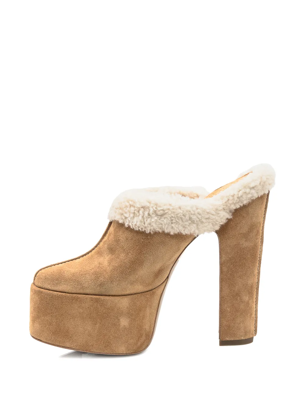 Paris Texas 145mm Malena Platform Mules In Brown