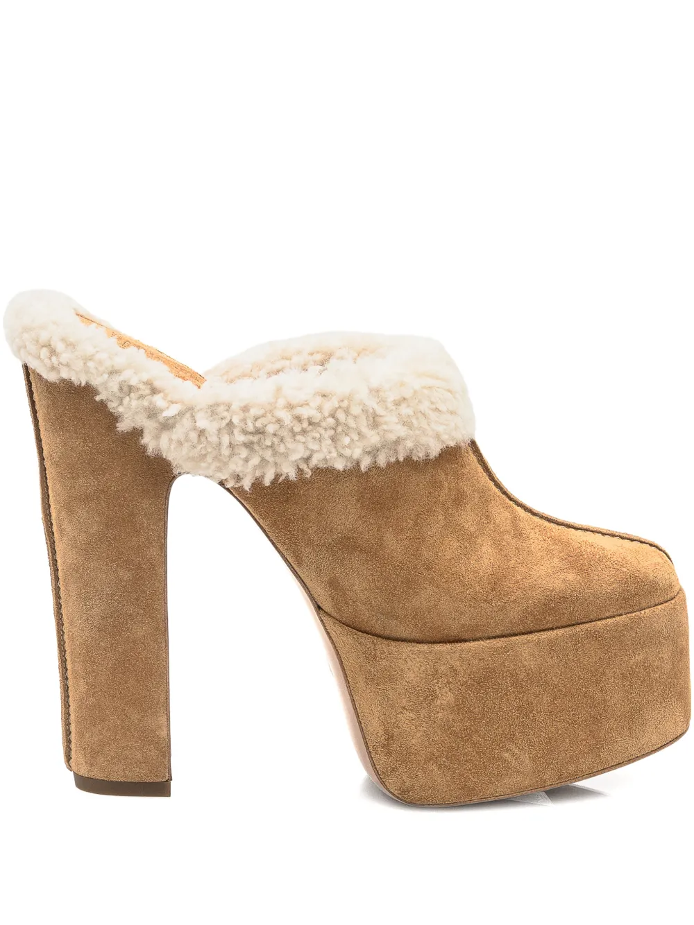 Paris Texas 145mm Malena Platform Mules In Brown