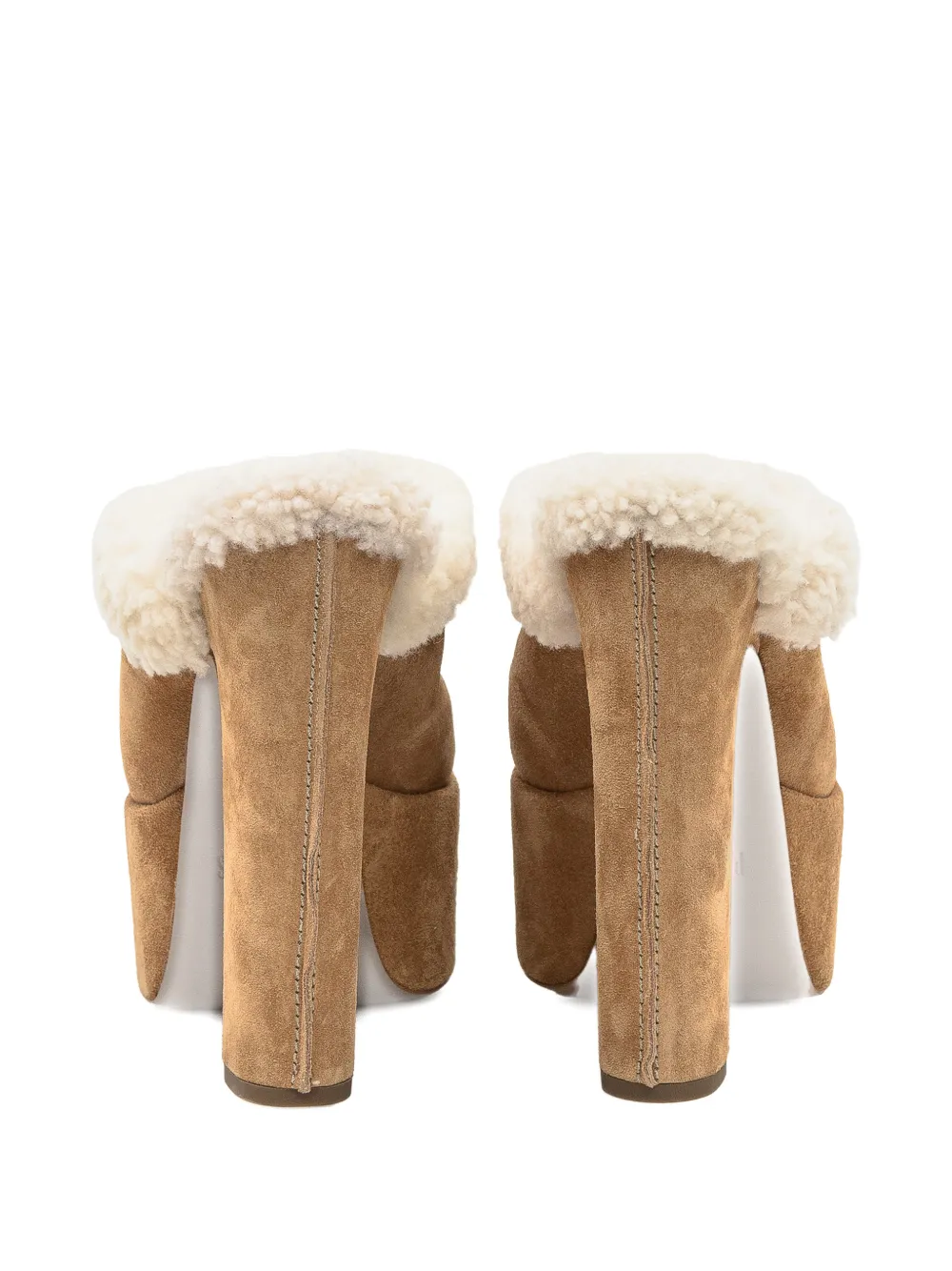 Paris Texas 145mm Malena Platform Mules In Brown