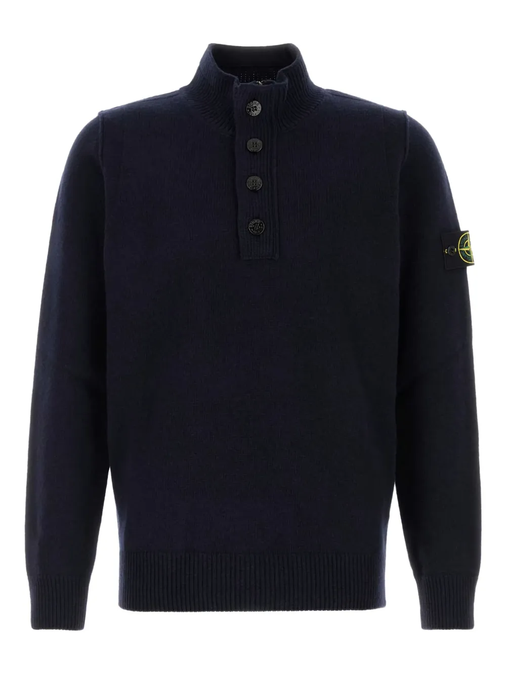 Stone Island button-placket long-sleeve sweater | azul | Image 1