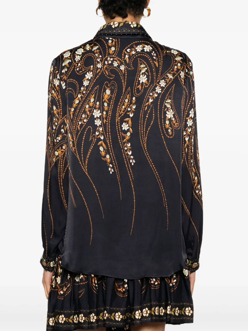 FARM Rio Blouse met bloemenprint Zwart