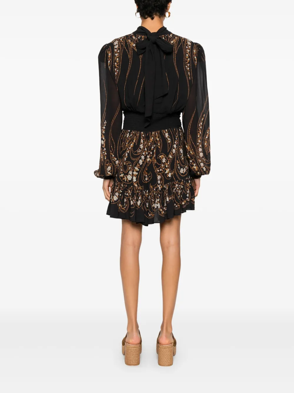 FARM Rio Jurk met ruches Zwart