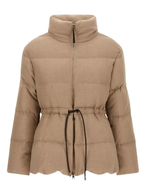 Herno quilted drawstring wool jacket