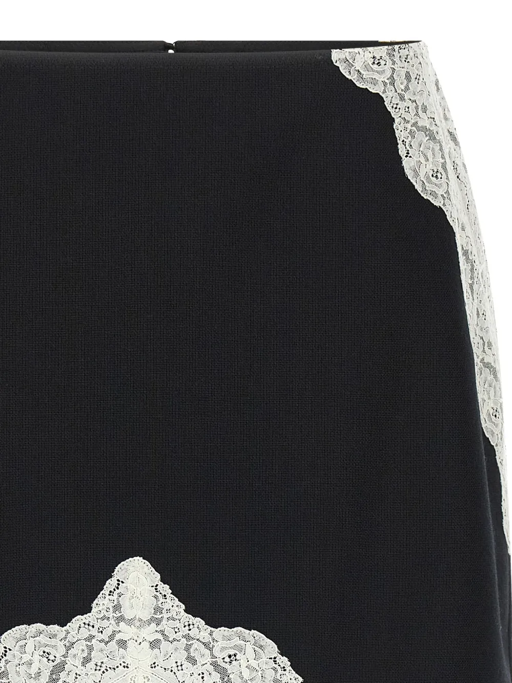 Jil Sander Women Organza Lace Wool Skirt In Black