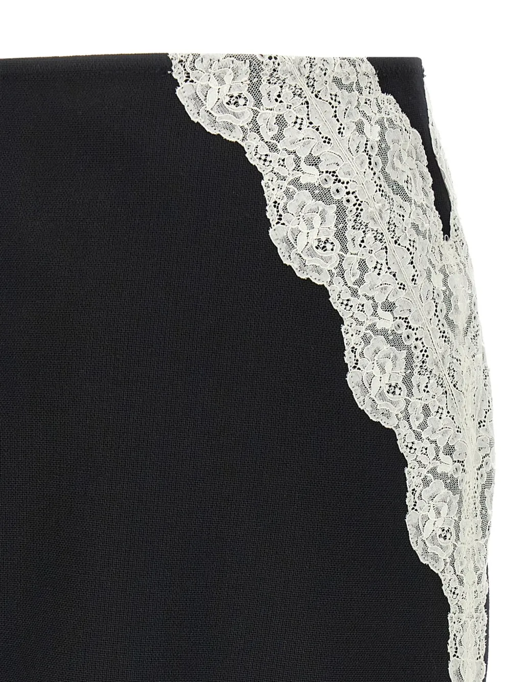 Jil Sander Women Organza Lace Wool Skirt In Black