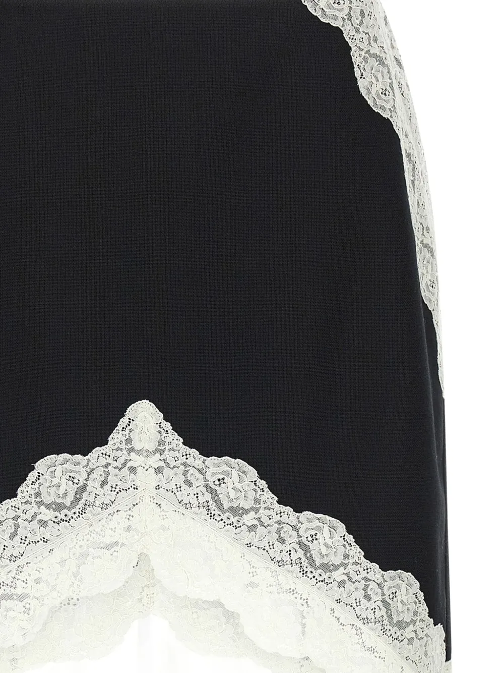 Jil Sander lace-inserts midi skirt | Asymmetric & Draped Skirts | Image 2