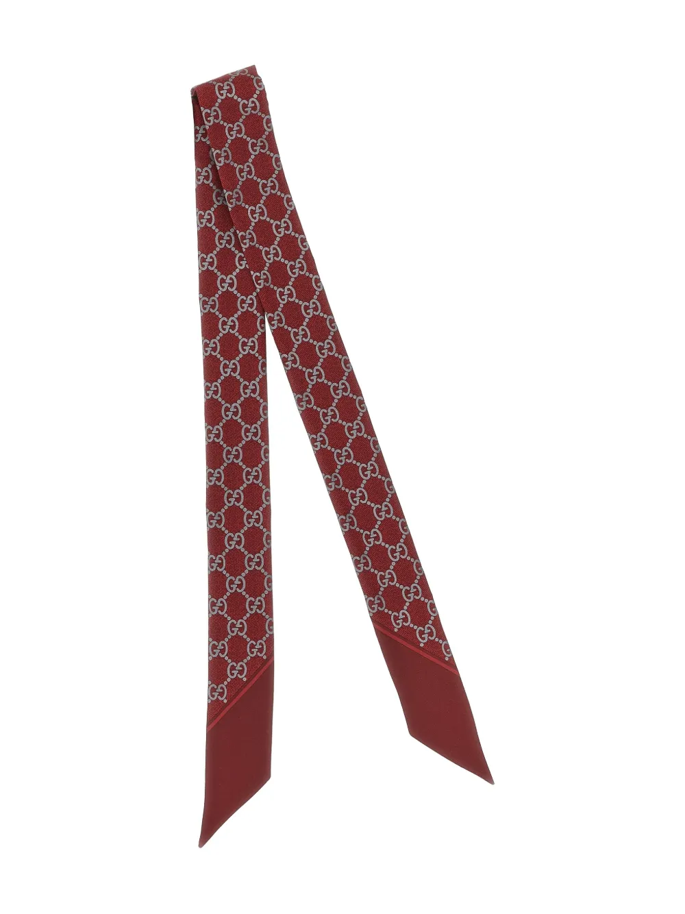 Gucci Laminated Gg-pattern Scarf In Red