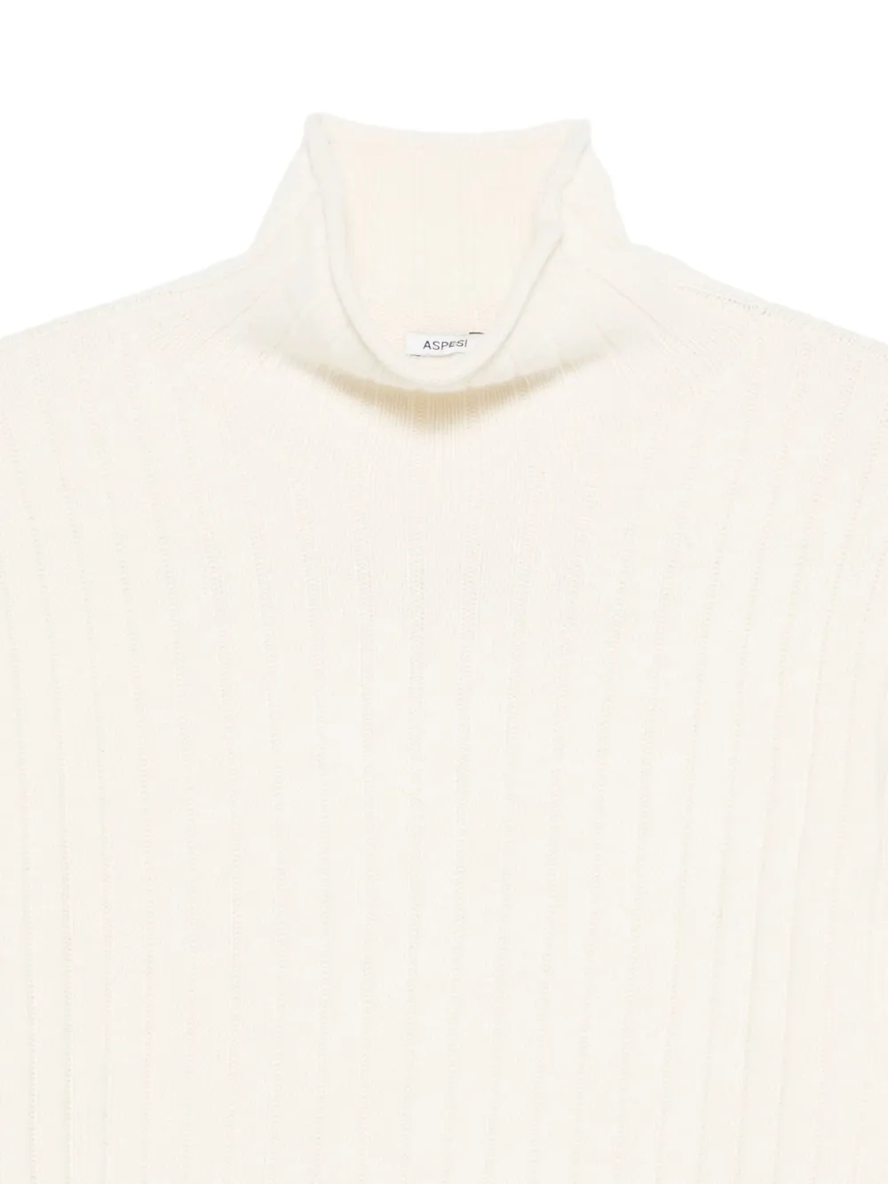 ASPESI Ribgebreide trui Wit