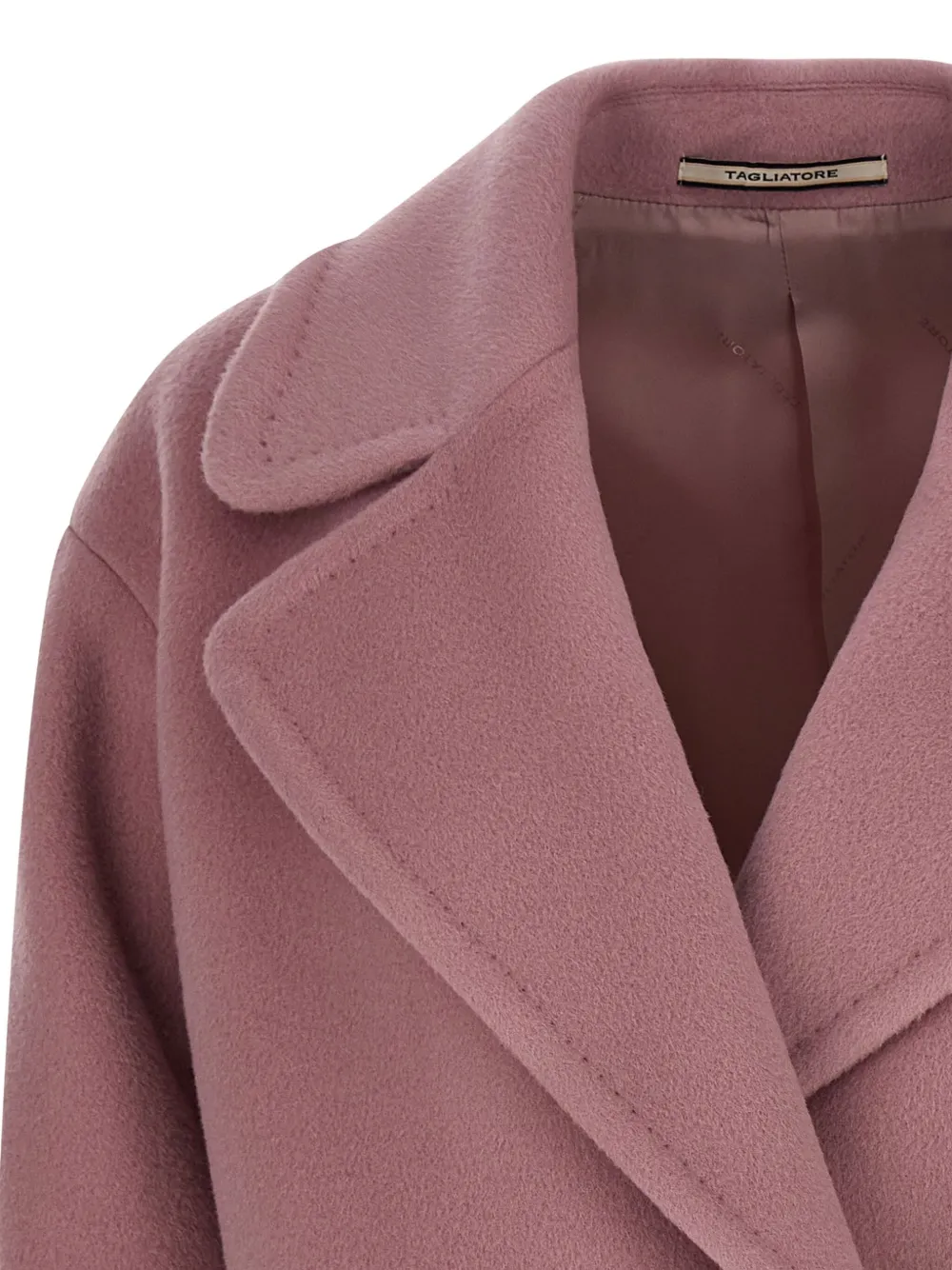 Tagliatore Astrid Double-breasted Flap Coat In Pink