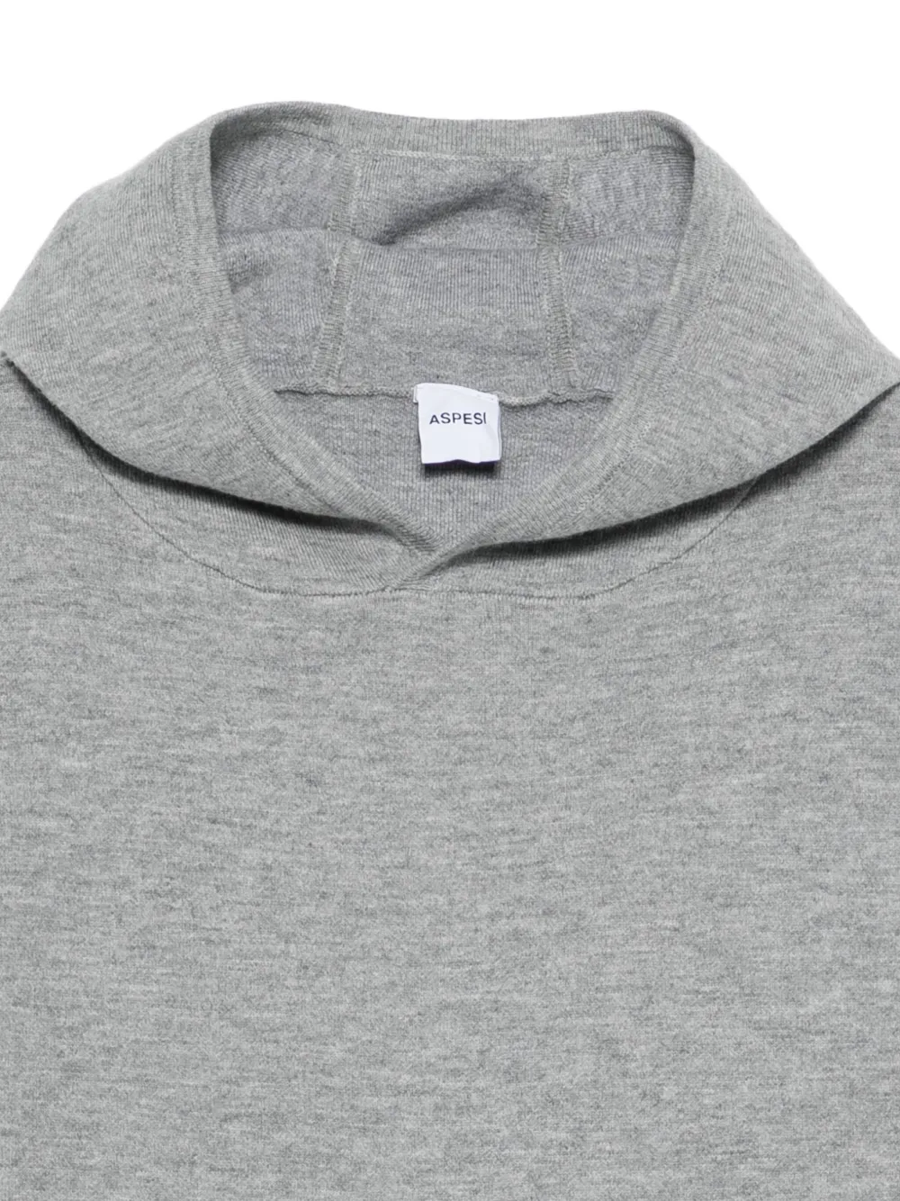 ASPESI Fijngebreide hoodie Grijs