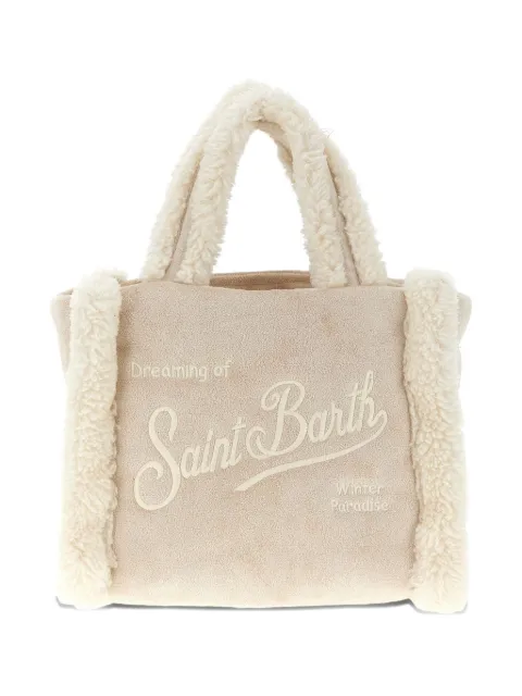 MC2 Saint Barth shearling embroidery mini bag