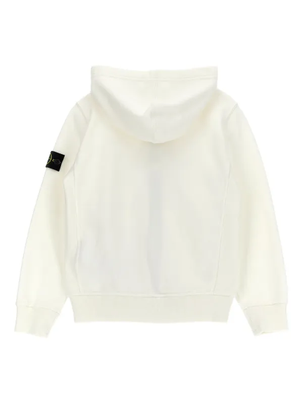 Stone Island Junior ジップアップ パーカー | ホワイト | FARFETCH JP