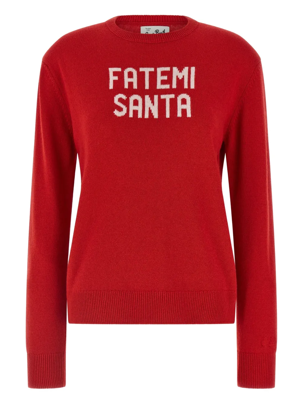 Mc2 Saint Barth Jacquard New Queen Sweater In Red