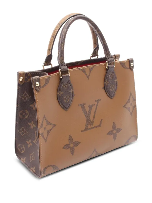 Louis Vuitton Pre-Owned 2021-2025 Monogram Reverse Giant OnTheGo PM Satchel  Brown FARFETCH IN