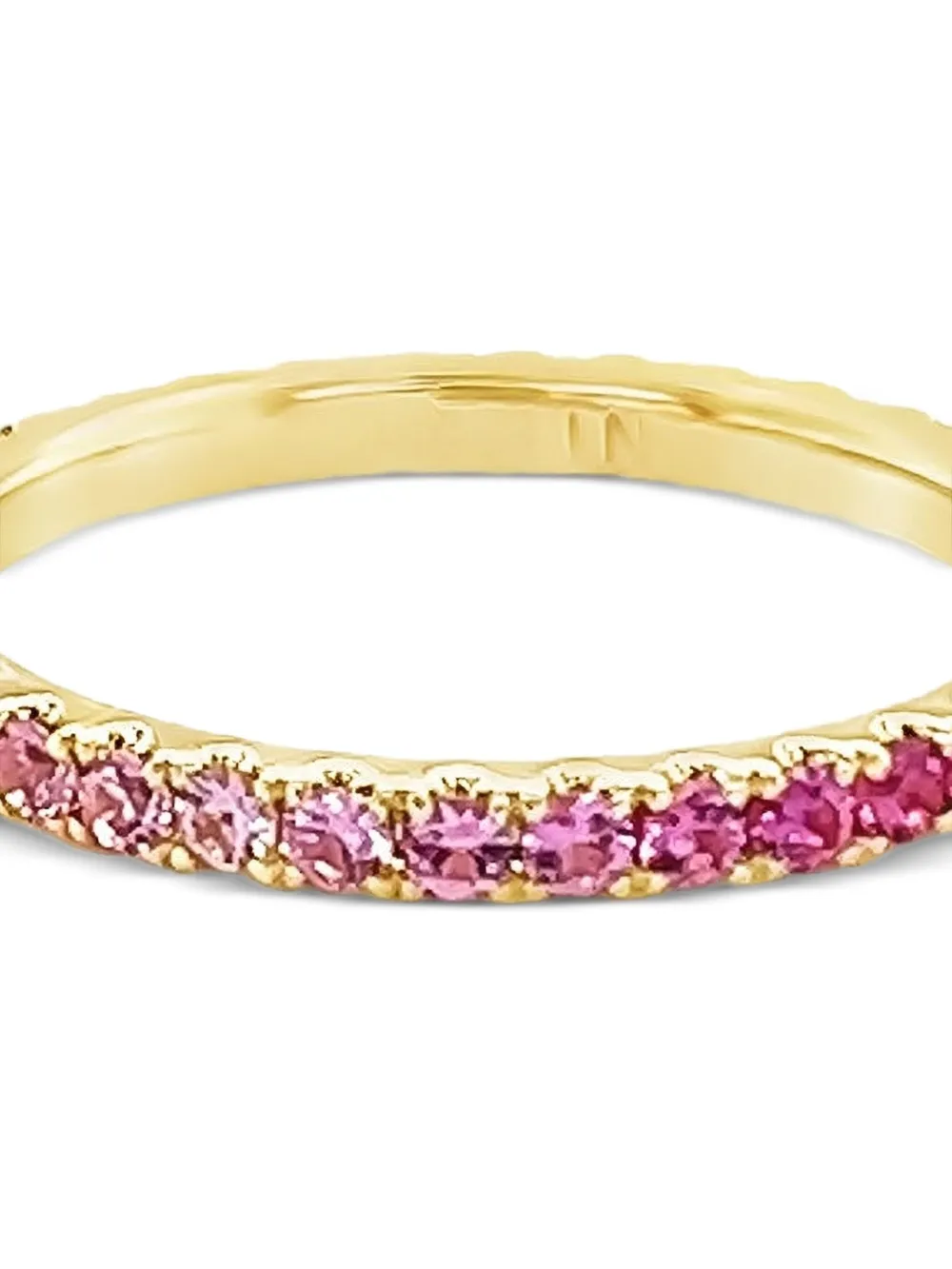 Lisa Nik 18k Yellow Gold Ombre Skinny Sapphire Ring In Gold