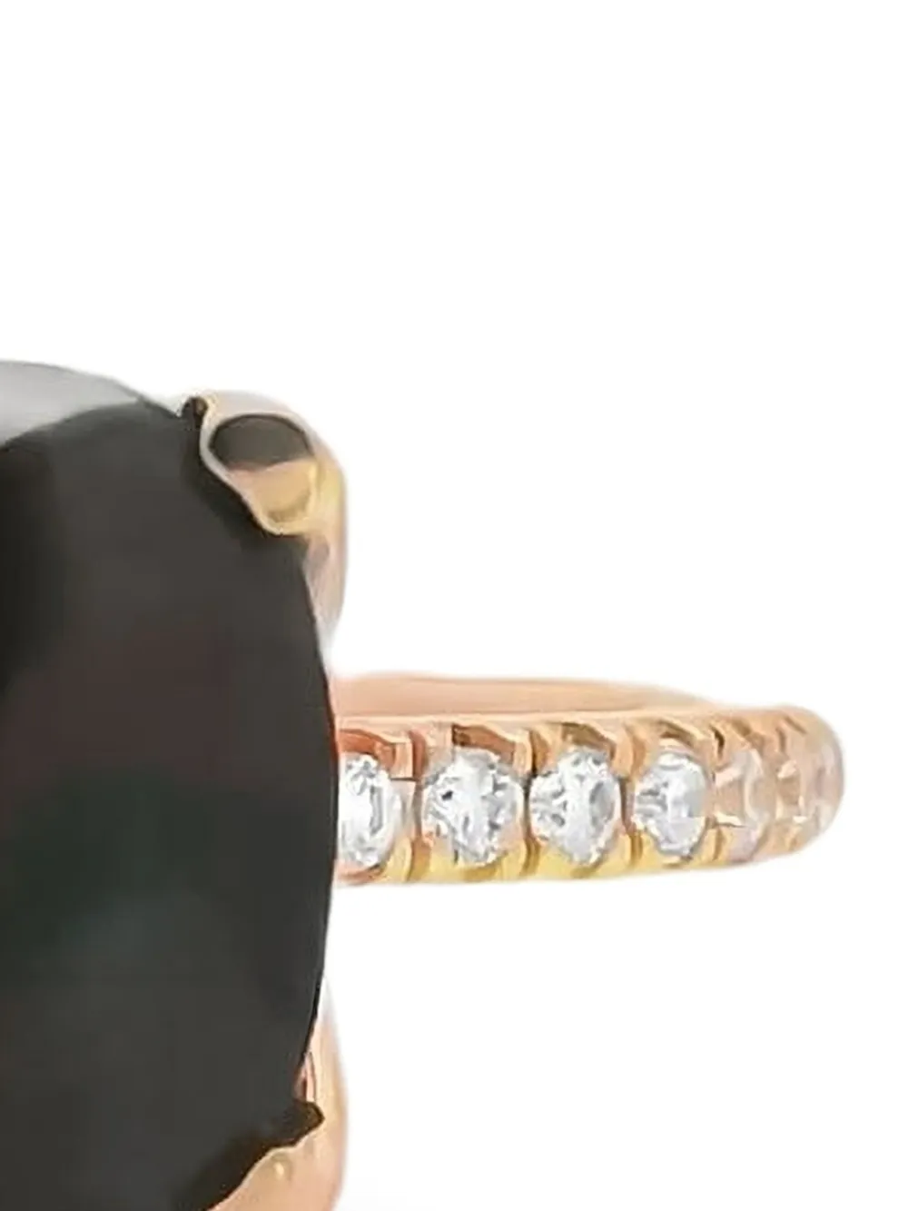 Lisa Nik 18k Rose Gold Diamond And Garnet Cushion Ring In Purple