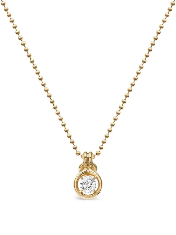 Melissa Kaye 18K Yellow Gold Rocky Diamond Necklace