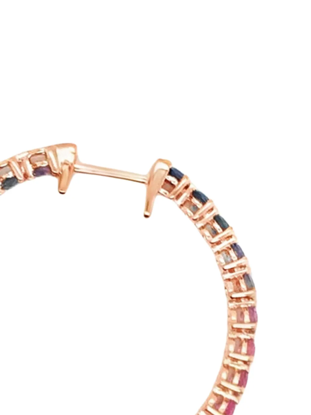 Lisa Nik arracadas Inside Out en oro rosa de 18kt con zafiro | Image 2