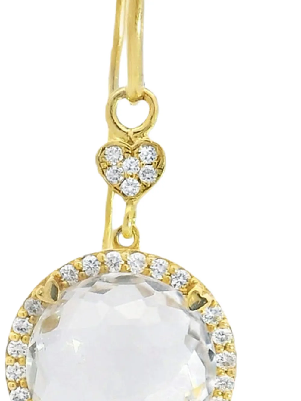 Lisa Nik boucles d'oreilles en or jaune 18 ct à quartz et diamants | Image 2