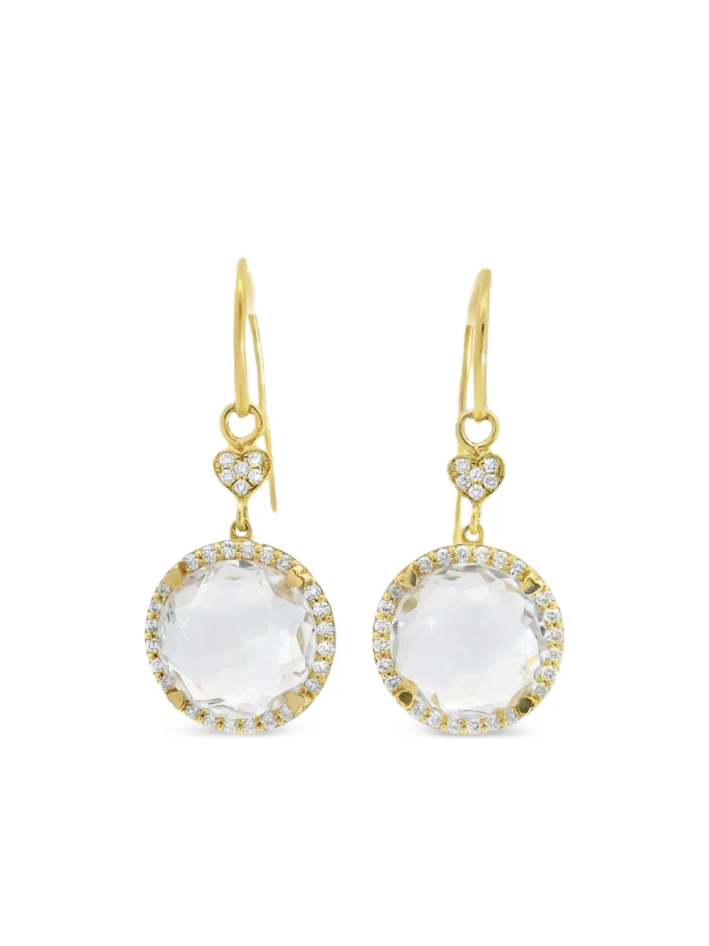 Lisa Nik boucles d'oreilles en or jaune 18 ct à quartz et diamants | or | Image 1