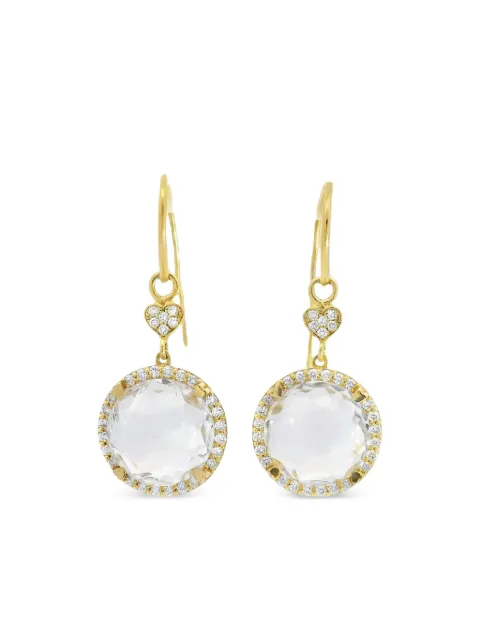 Lisa Nik boucles d'oreilles en or jaune 18 ct à quartz et diamants
