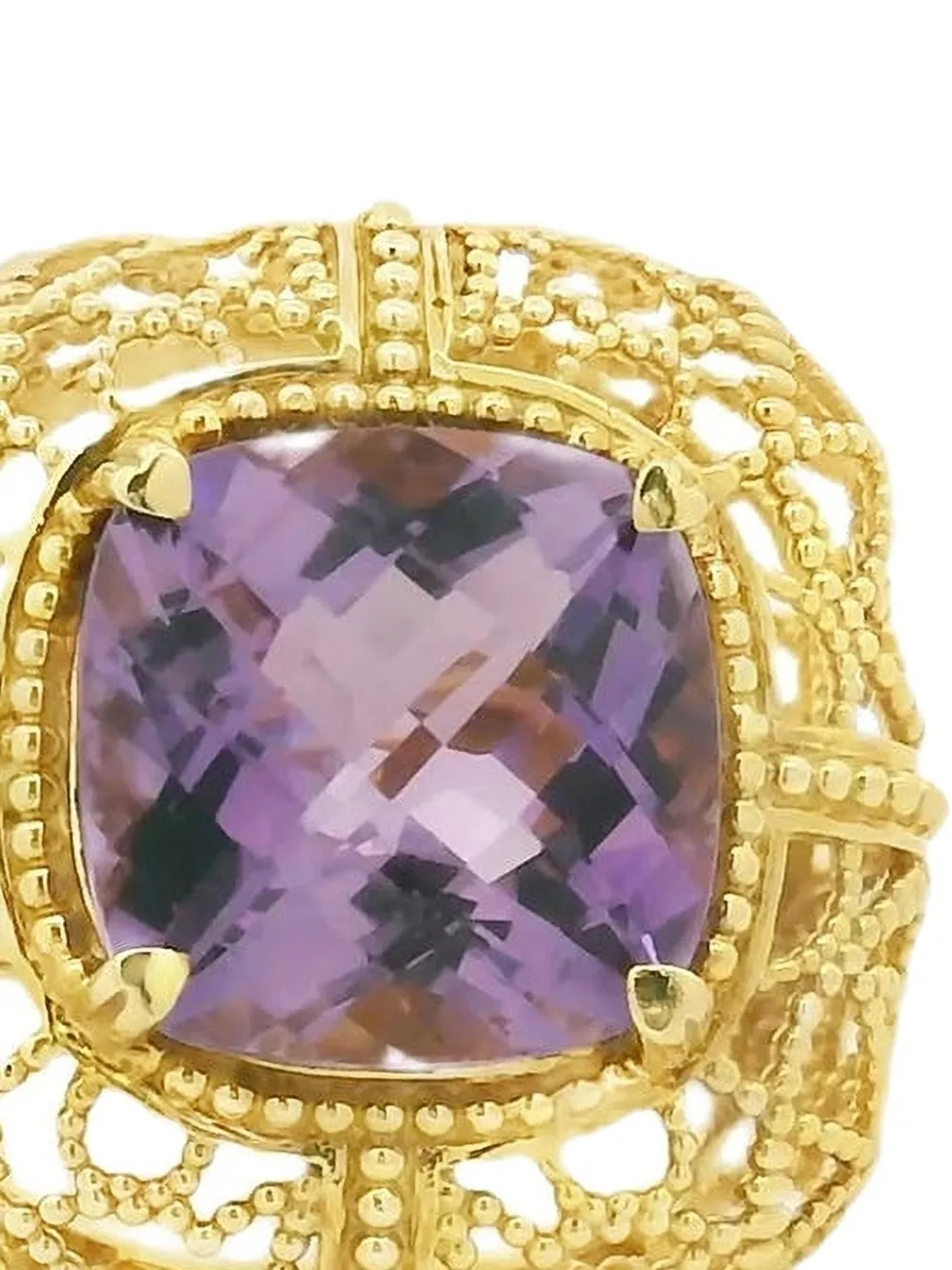 Lisa Nik 18k Yellow Gold Amethyst Ring In Gold