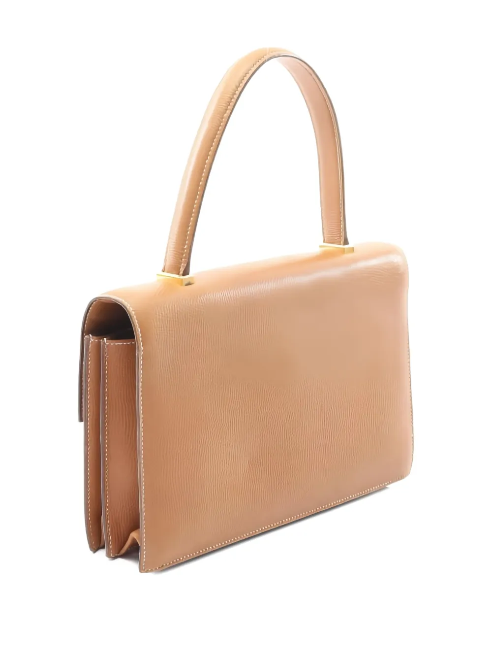 Pre-owned Hermes 1986 Gold Hardware Piano Tote Bag In Brown