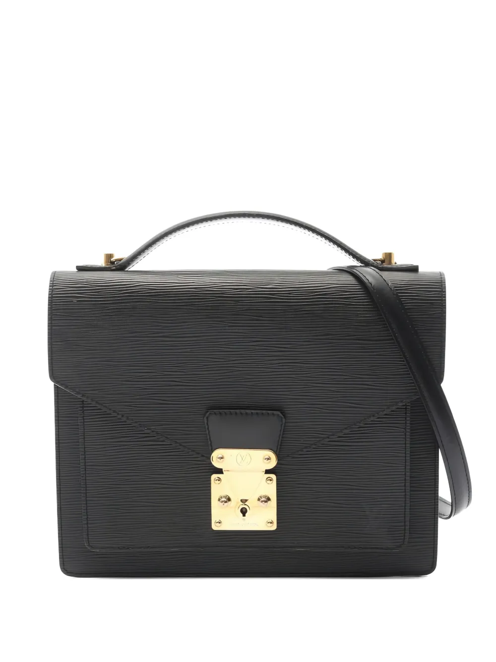 Louis Vuitton Pre-Owned 2001 エピ モンソーハンドバッグ - ブラック Louis Vuitton Pre-Owned 2001 エピ モンソーハンドバッグ - ブラック