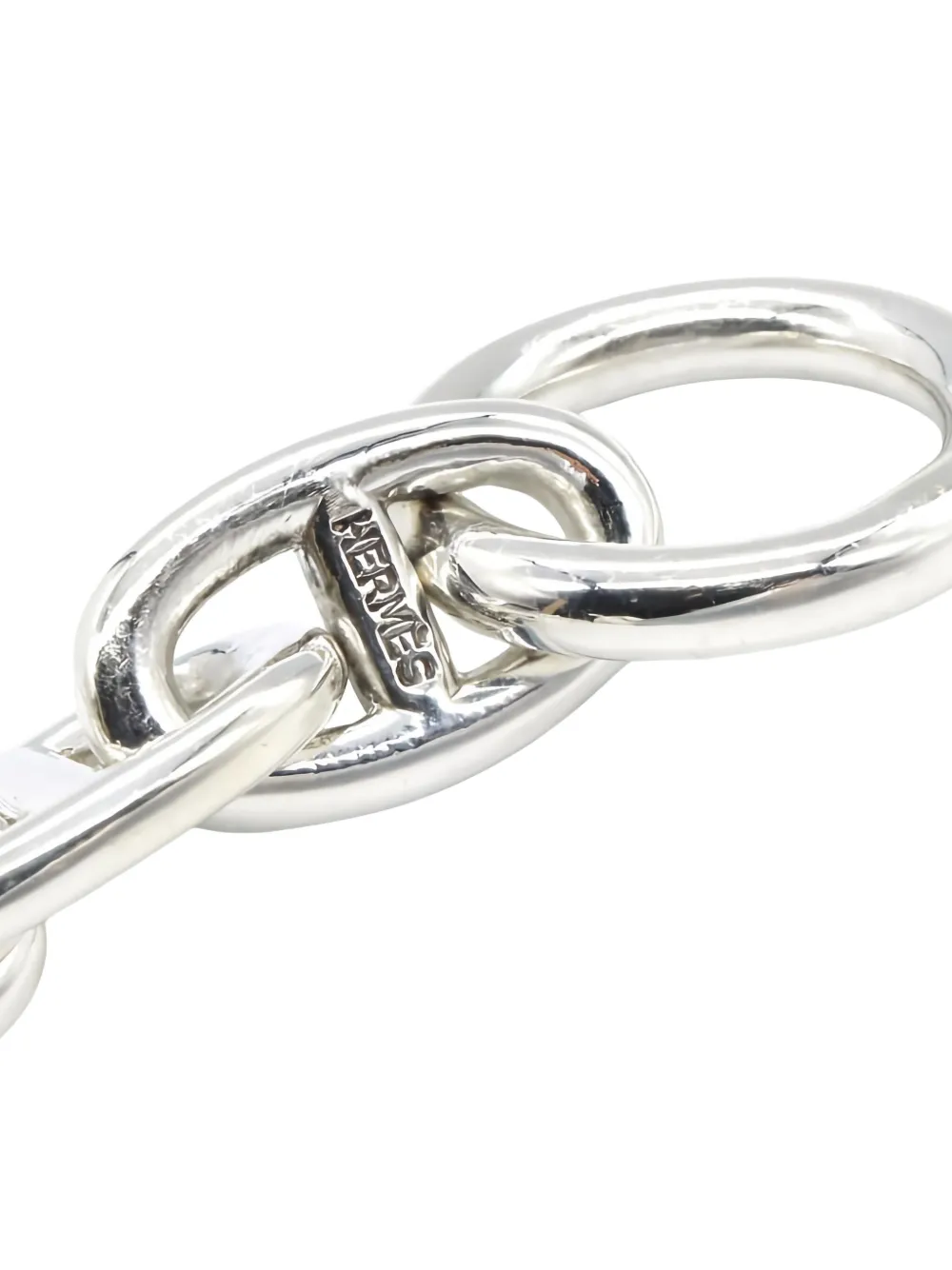 Pre-owned Hermes 2010s Chaine D'ancre Tgm Bracelet In Silver