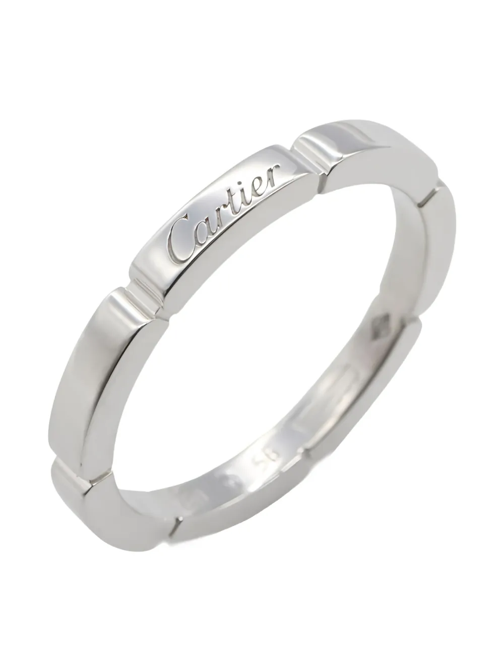 Pre-owned Cartier 2010s Mailon Panthère Ring In Silver
