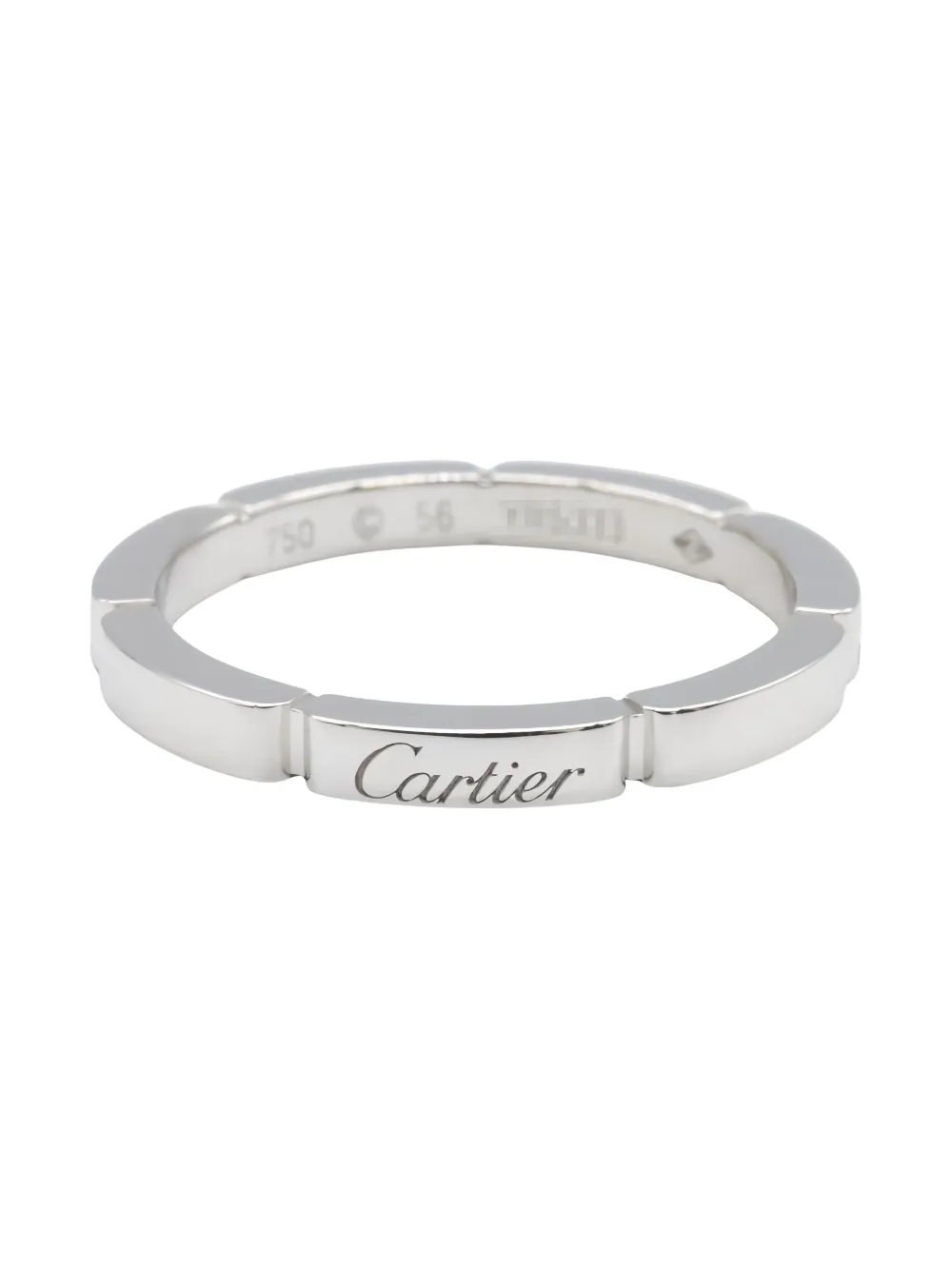 Pre-owned Cartier 2010s Mailon Panthère Ring In Silver