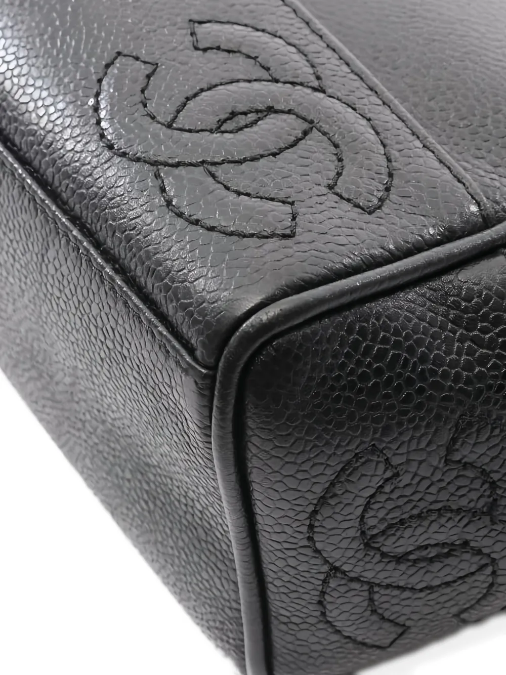 Pre-owned Chanel 1996-1997 Coco Mark Chain Shoulder Bag In Black