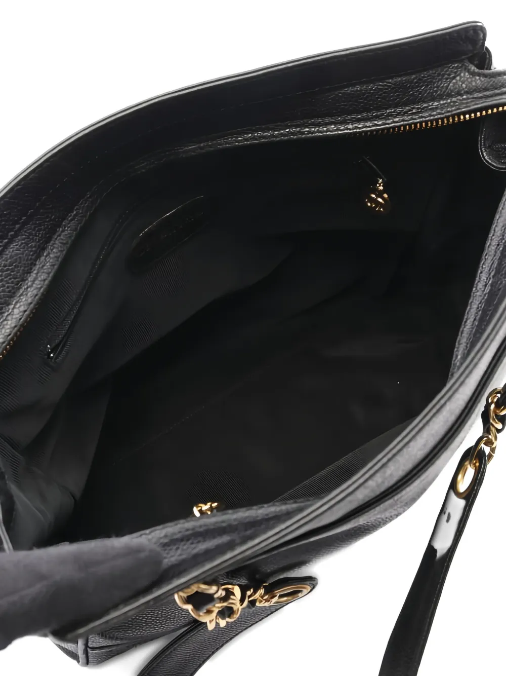 Pre-owned Chanel 1996-1997 Coco Mark Chain Shoulder Bag In Black