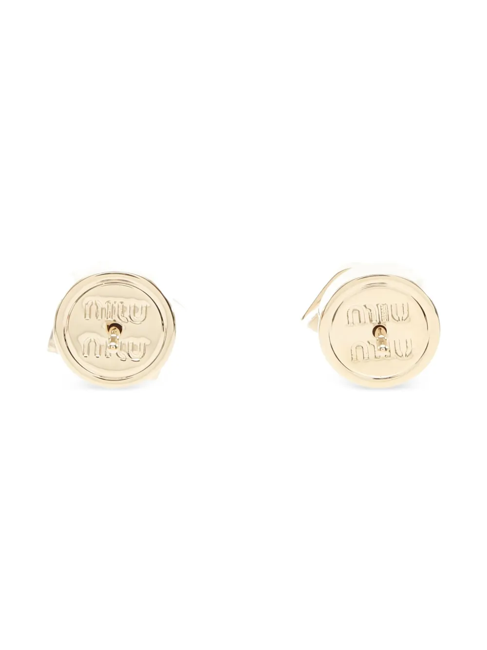 Miu Miu Pre-Owned 2020s ロゴプレート ピアス | Image 2